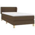 vidaXL Boxspring posteľ s matracom tmavohnedá 90x190 cm látka
