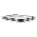 vidaXL Gastronádoby 4 ks, GN 1/1, 20 mm, nehrdzavejúca oceľ