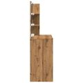 vidaXL toaletný stolík s LED Artisan Dub 74,5x40x141 cm