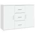 vidaXL Komoda biela 91x29,5x65 cm kompozitné drevo