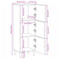 vidaXL Vysoký stolík Biela 40 x 33,5 x 110 cm Masívne mango drevo