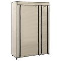 vidaXL Skladací šatník krémový 110x45x175 cm látkový