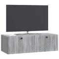 vidaXL Nástenná TV skrinka Nástenný Sivá sonoma 98 x 41 x 30 cm