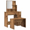 VidaXL súprava toaletného stolíka Old Wood Engineered Wood
