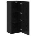 vidaXL TV nástenná skriňa 40,5 x 30 x 102 cm Čierny dub