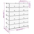 vidaXL Stojan na topánky priehľadný 94,5x36,5x106 cm PP