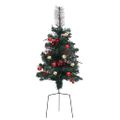 vidaXL Osvetlený umelý vianočný stromček k chodníku 2 ks, 76 cm, PVC