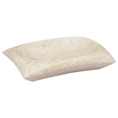 vidaXL Umývadlo krémové 50x35x10 cm mramor