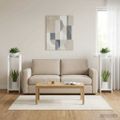 vidaXL Stojan na rastliny 2 ks Biela 30 x 30 x 100 cm Kompozitné drevo