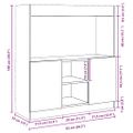 vidaXL Vysoká skrinka dub artisian 92x33x100 cm kompozitné drevo