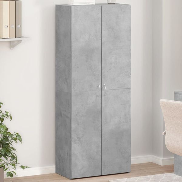 vidaXL Kartotéka betónovosivá 60x32x153 cm kompozitné drevo