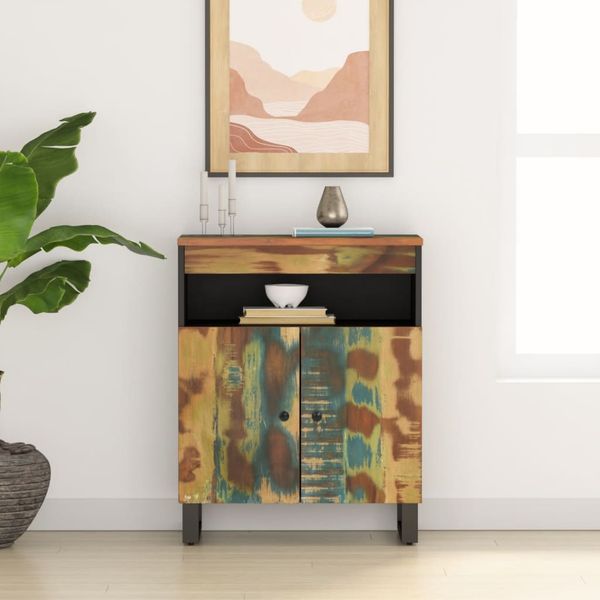 vidaXL Komoda s 2 dvierkami 60x33x75 cm masívne recyklované drevo