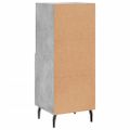 vidaXL Komoda betónovo sivá 34,5x34x90 cm spracované drevo
