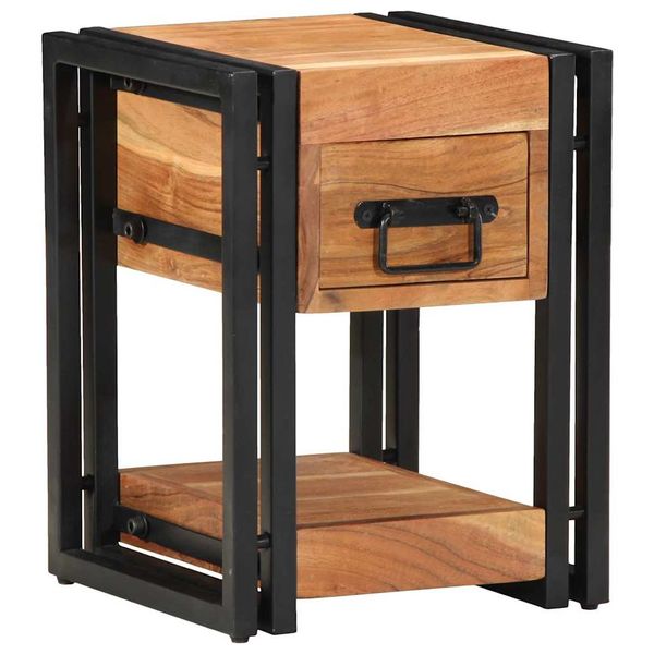 vidaXL Nočný stolík 2 pcs Hnedá 30 x 30 x 40 cm Pevné akáciové drevo