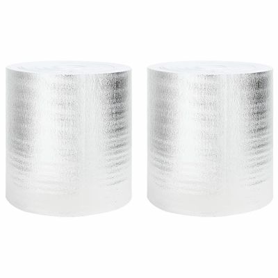 vidaXL Reflexná fólia za radiátor 2 pcs Strieborná 25 x 0,5 m