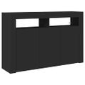 vidaXL Servírovacia skriňa Čierna 116 x 30 x 75 cm Kompozitné drevo