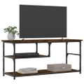 vidaXL TV skrinka dymový dub 103x38x46,5 cm kompozitné drevo a oceľ