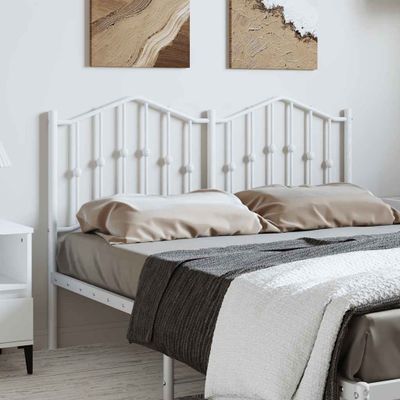 vidaXL Kovové náhradné čelo postele, biele 150cm
