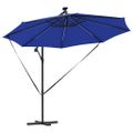vidaXL Slnečník 294 x 294 x 248 cm Polyester a hliník Azurblue