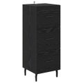 vidaXL Highboard Čierny dub 34,5 x 34 x 180 cm Kompozitné drevo
