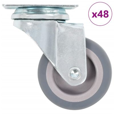 vidaXL Otočné kolieska 48 ks, 50 mm