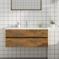 vidaXL Umývadlová skrinka tmavý dub 100x38,5x45 cm spracované drevo