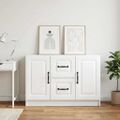 vidaXL Servírovacia skriňa Biela s vysokým leskom 89 x 34,5 x 57 cm
