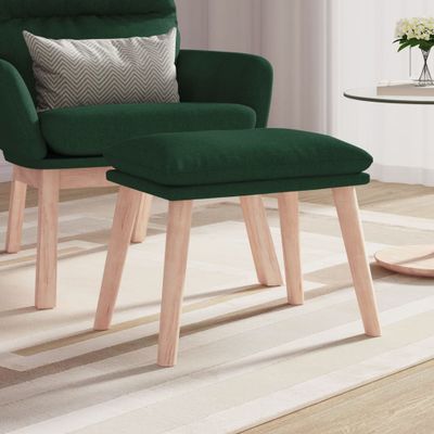vidaXL Podnožka tmavozelená 45x29,5x35 cm látková