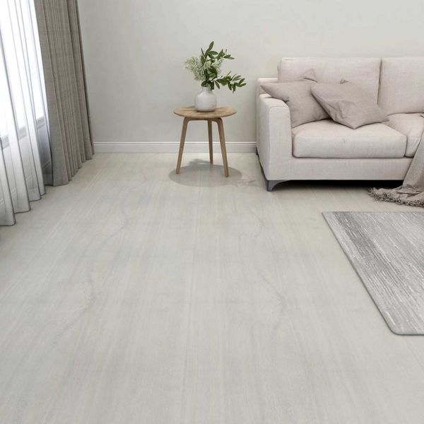 vidaXL Podlahové dosky 55 pcs Krémová 5,11 m² PVC