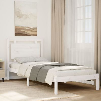 vidaXL Extra dlhá posteľ bez matraca biela 90x220 cm masívne drevo