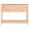 vidaXL Kvetináč s policou 111,5x34,5x81 cm masívna borovica