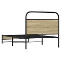 vidaXL Posteľný rám bez matraca 90x200 cm dub sonoma kompozitné drevo
