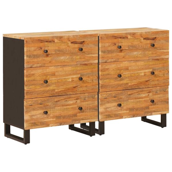 vidaXL Servírovacia skriňa 2 pcs Hnedá 60 x 33 x 75 cm