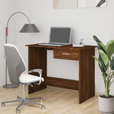 vidaXL Stôl hnedý dub 100x50x76 cm spracované drevo
