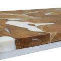 vidaXL Konferenčný stolík, teakové drevo a živica 110x60x40 cm