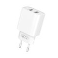 XO wall charger CE02C 2x USB 2,1A white + Lightning cable