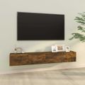 vidaXL Nástenné TV skrinky 2ks dymový dub 100x30x30cm spracované drevo