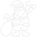 vidaXL Svetlo Santa Claus Viacfarebný 58.5 x 60 x 1.3 cm Železo