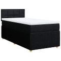 vidaXL Posteľný rám boxspring s matracom čierny 80x200 cm látka