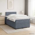 vidaXL Posteľ boxspring s matracom Tmavosivá 120 x 200 cm Zamat