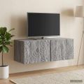 vidaXL Nástenná TV skrinka 98 x 41 x 30 cm Sivý Sonoma