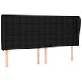 vidaXL Čelo postele so záhybmi čierne 203x23x118/128 cm látka