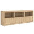 vidaXL Komoda s LED svetlami dub sonoma 181,5x37x67 cm