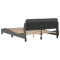 vidaXL Rám postele Dover tmavosivý 140x190 cm látka