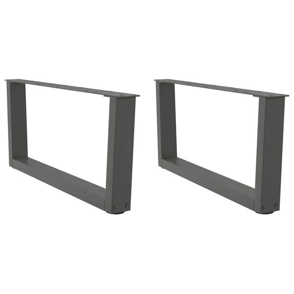 vidaXL Nohy konferenčného stolíka v tvare V, 2 ks, antracitové, 70 x (30-31,3) cm, oceľ