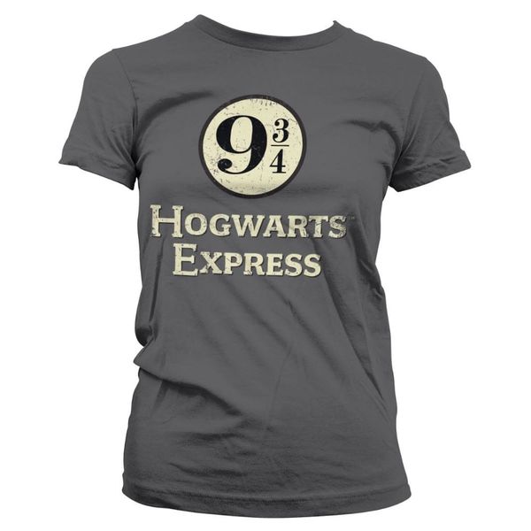 Dámske tričko Harry Potter - Hogwarts Express, sivé