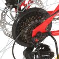 vidaXL Horský bicykel 21 rýchlostí 27,5" koleso 38 cm rám červený