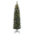 vidaXL Umelý úzky vianočný stromček 150 LED 150 cm