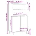 vidaXL Vysoká skrinka staré drevo 60x36x110 cm kompozitné drevo