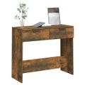 vidaXL Konzolový stolík dymový dub 90x36x75 cm spracované drevo